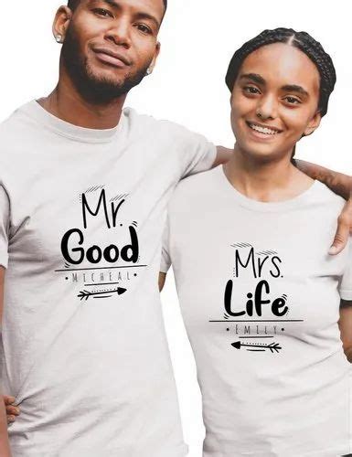 Kingdivine Cotton White Couple T Shirt At Rs 700set In Mumbai Id