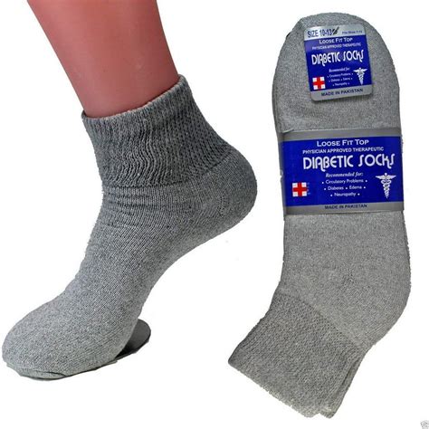 Diabetic Ankle Socks Non Binding Circulatory Doctor Approved Cushion Cotton Quarter Socks For