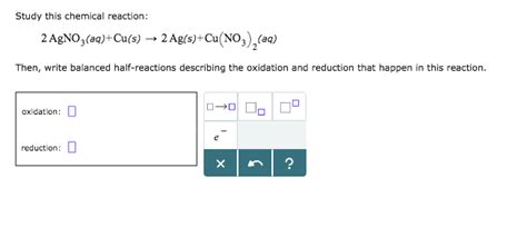 Cu Agno3 Cu No3 2 Ag Redox - Solved: Study This Chemical Reaction: 2 AgNO3(aq)+Cu(s) → | Chegg.com