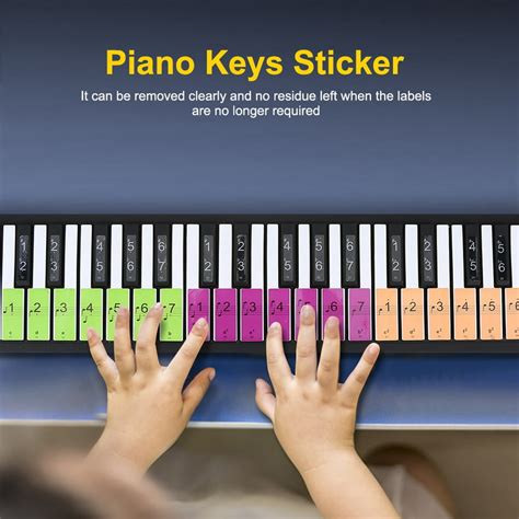 Walfront Removable 88 Keys Piano Electronic Keyboard Note White Keys