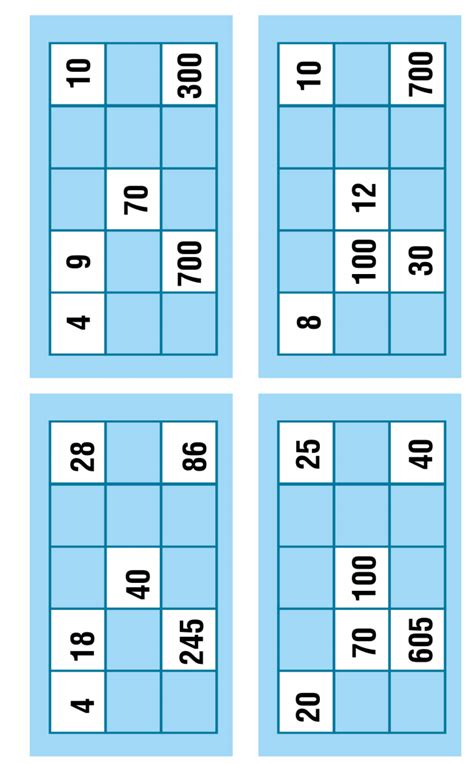 Centro de recursos, ejercicios, tablas, juegos para imprimir en español. Bingos para imprimir - Educación Primaria