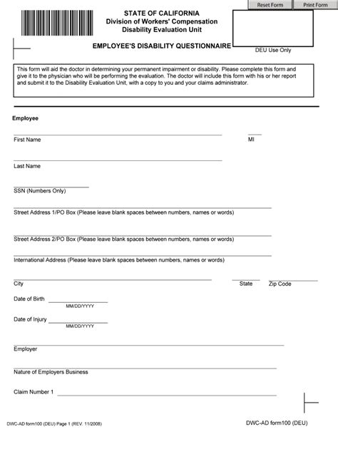 State Of California Division Of Workers Compensation Form Fill Out
