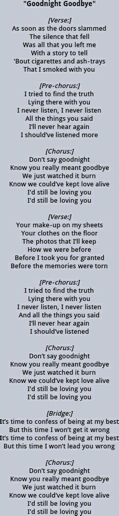 John Newman Goodnight Goodbye Lyrics