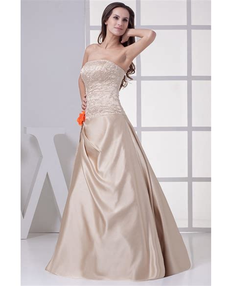 Shop wedding dresses champagne at affordable prices from best wedding dresses champagne store milanoo.com. Strapless Embroidered Champagne Color Wedding Dress with ...