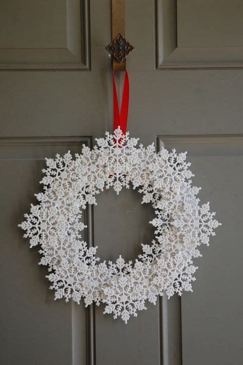 Plastic Snowflake Wreath Ideeën Voor Kerstversiering Kerstmis Diy En