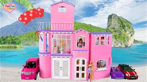 Barbie Pink Dream House Unboxing Setup Rumah Impian Boneka Barbie Casa