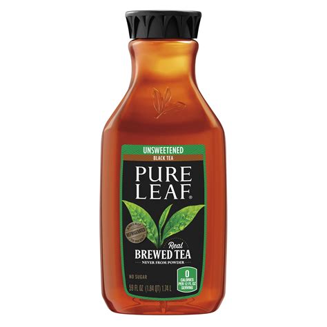 Pure Leaf Real Brewed Tea Unsweetened Black Iced Tea 59 Oz Bottle