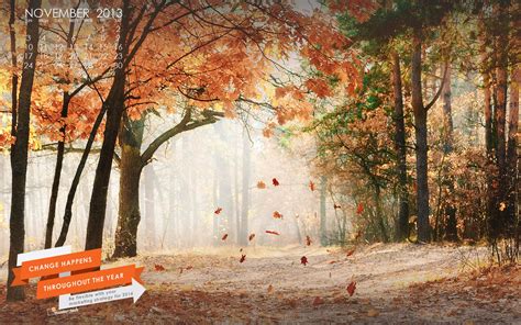 Our November wallpaper brings a change of Autumn scenery