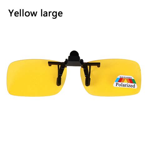 clip on polarized day night vision flip up lens driving glasses sunglasses y x ebay