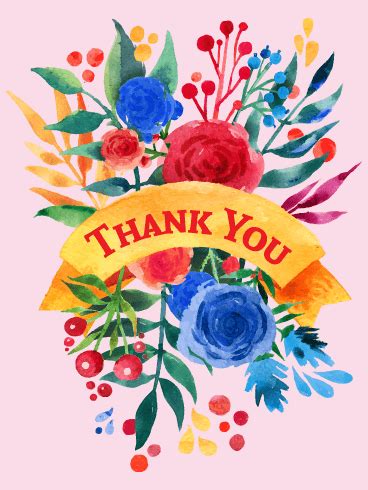 These thank you card templates and examples for various occasions should leave you with zero questions on what to say in a thank you card and thank you for always being my best supporter! Vivid Flower Thank You Card | Birthday & Greeting Cards by ...
