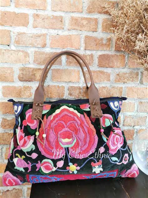 Beautiful and Colorful Tote Bag handmade with Hmong Baby | Etsy ...