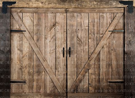 Rustic Distressed Wood Barn Door Photography Backdrop Double Etsy