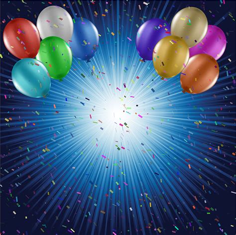 Balloons And Confetti Background 234570 Vector Art At Vecteezy