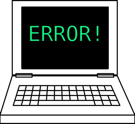 Clipart - Laptop with Error