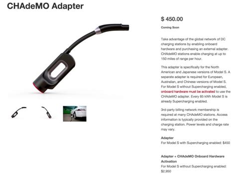 Tesla Chademo Adapter Gets Slashed To 450 Might Actually Go On Sale