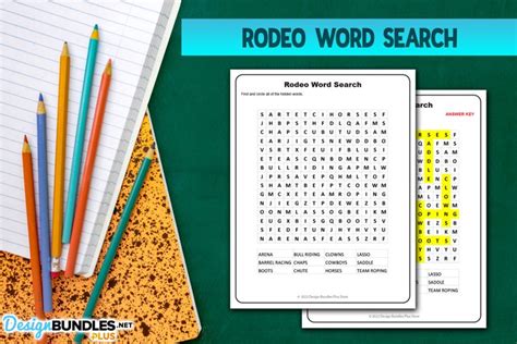 Rodeo Word Search Printable Worksheet