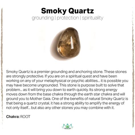 Smoky Quartz Card 01png Gemstone Meanings Crystal Healing Stones