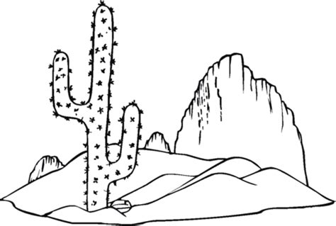 Saguaro cactus coloring page | SuperColoring.com