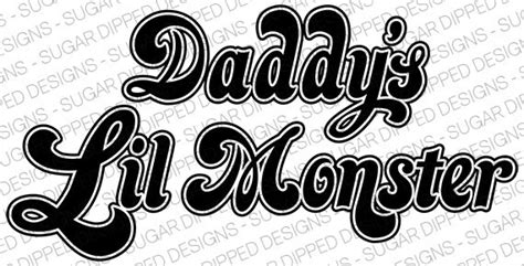daddy s lil monster harley quinn digital printable file