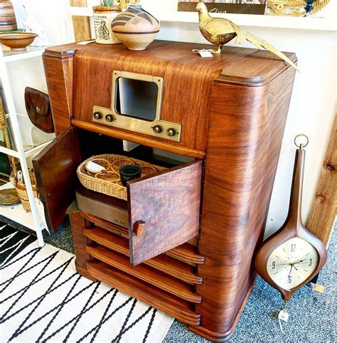 This Vintage Radio Cabinet Makes A Fine Home Dry Bar Or Other Storage Great Repurposing From