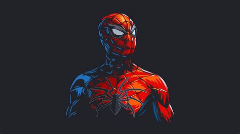 Download 3840x2160 Wallpaper Spider Man Red Suit Minimal 4 K Uhd 16