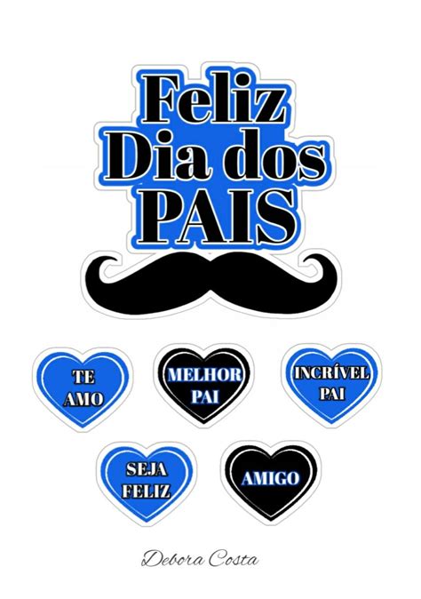 Dia Dos Pais Banner Dia Das Mães Dia Dos Pais Azul Cartão Dia Dos Pais
