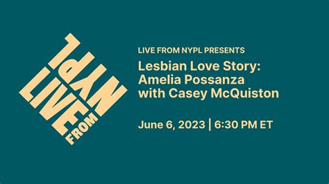 Lesbian Love Story Amelia Possanza With Casey Mcquiston Live From