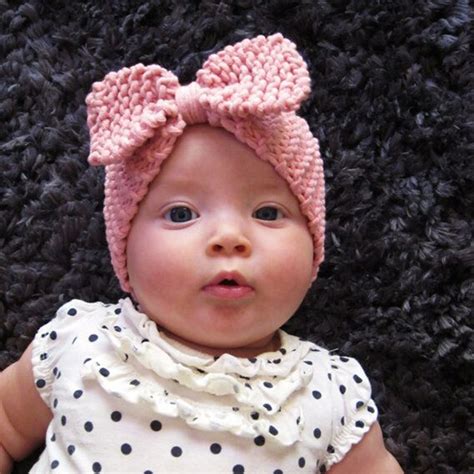 Sweet Baby Turban Ear Warm Headband Crochet Knitted Bow Hairband Head