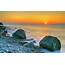 Rocky Shoreline At Sunset Photograph By Kurosaki San