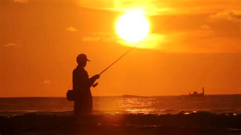 The Fisherman Sunset Sea Sun Stock Footage Video 2487350 Shutterstock