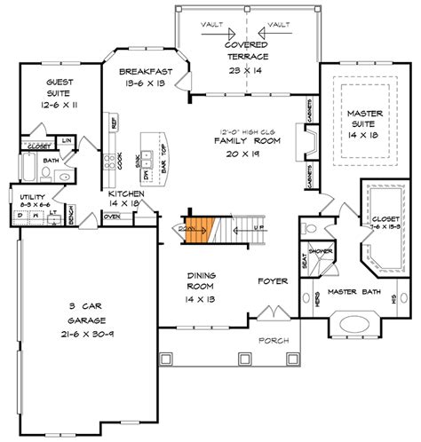 Two Story House Plans With First Floor Master Bedroom