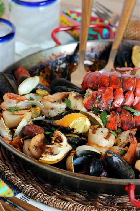 Bbq seafood buffet for a feast. Grilled Seafood Paella - The Suburban Soapbox
