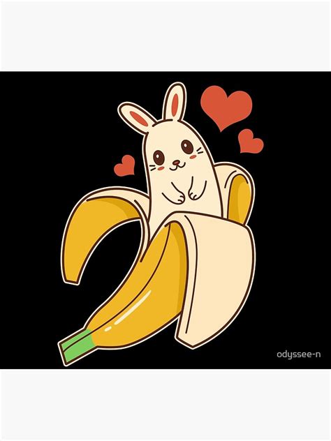 Cute Kawaii Banana Bunny Rabbit Poster By Odyssee N Redbubble