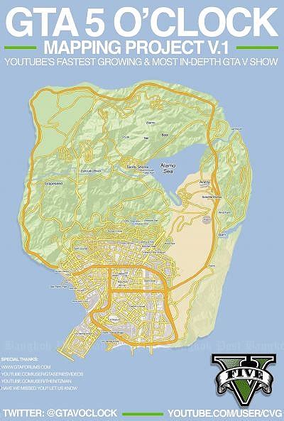 Grand Theft Auto V Maps Assembled By Eager Fans