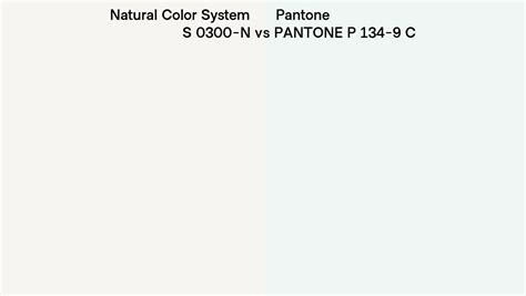 Natural Color System S 0300 N Vs Pantone P 134 9 C Side By Side Comparison