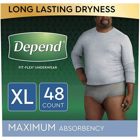 Depend Fit Flex Incontinence Underwear For Men Maximum Absorbency