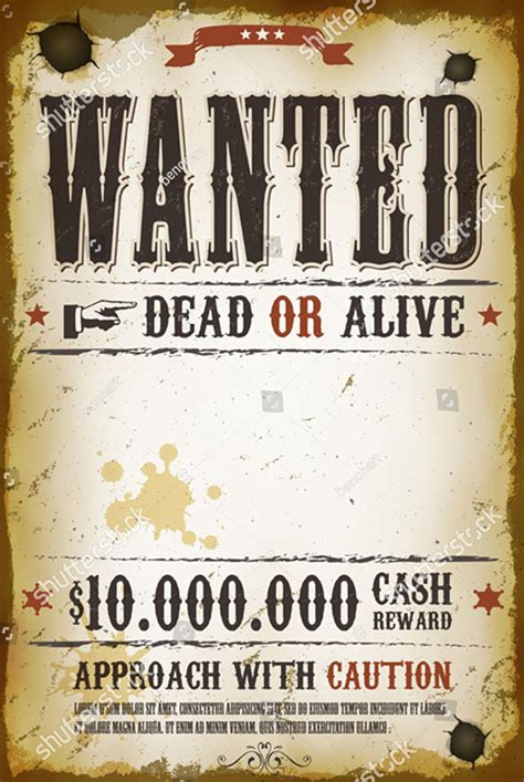 40 Wanted Poster Templates Free Psd Ai Word Indesign Formats