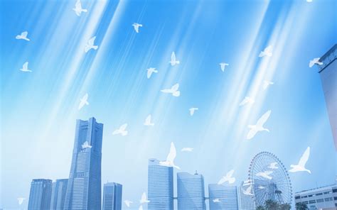 Photo Manipulation Of 02 Sky City 086 Nature And City Wallpapers Hd