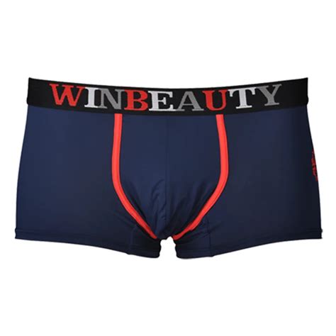 Win Brand Underwear Men Silk Sleepwear Breathable Underpants Comfortable Boxers 3 Colors M Xxxl