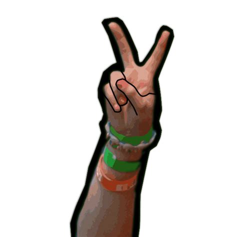 Peace Sign Fingers Svg