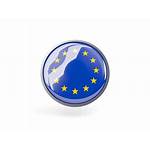 Union European Icon Flag Framed Round Metal