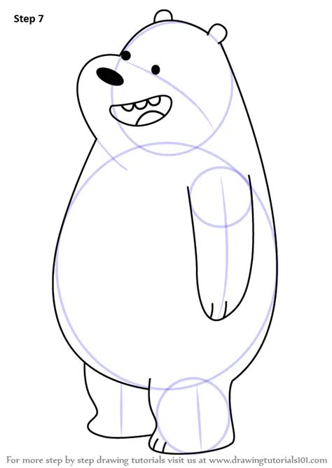 How To Draw Gizzly Bear From We Bare Bears We Bare Bears Step By Step