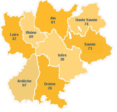 Le département du rhône est divisé en 2 arrondissements, 54 cantons et 293 communes. Département Rhône-Alpes • Voyages - Cartes