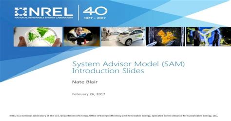 System Advisor Model Sam Introduction Slides · • Lithium Ion And Lead