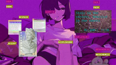 Wallpaper Vaporwave Anime Girls Philosophy Stoicism Nihilism 1920x1080 Violenceday