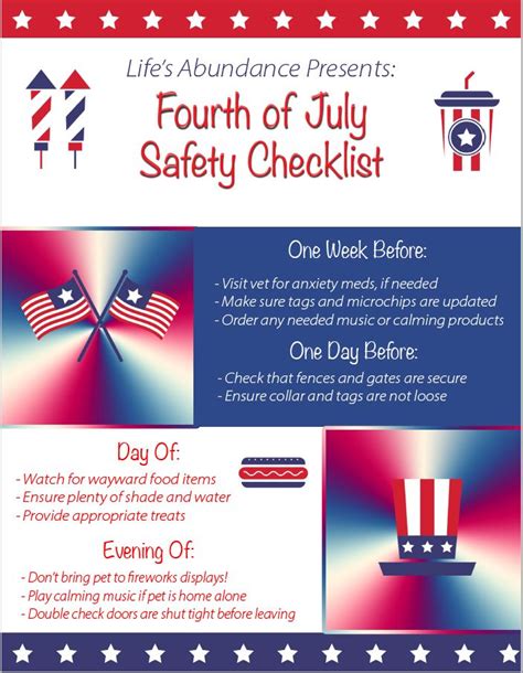 Infographic Fourth Of July Safety Prep Safety Checklist Fourth Of