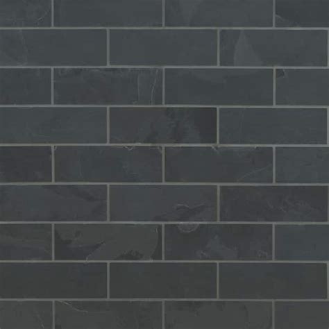 Msi Montauk Black 4 In X 12 In Gauged Slate Floor And Wall Tile 5 Sq