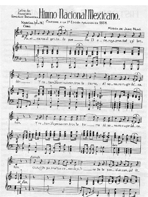 National Anthem Of Mexico Himno Nacional Mexicano Voice Piano