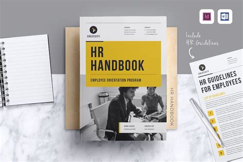 Hr Employee Handbook Design Template Place