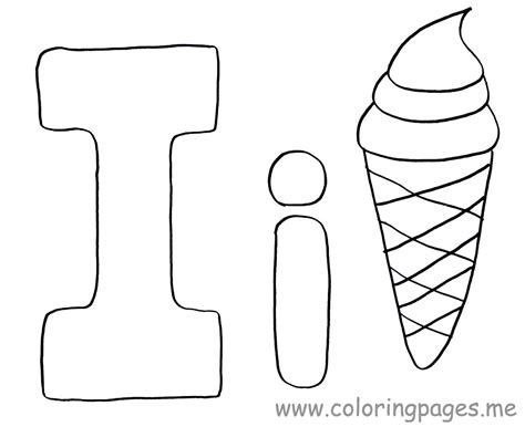 Alphabet I Coloring Pages